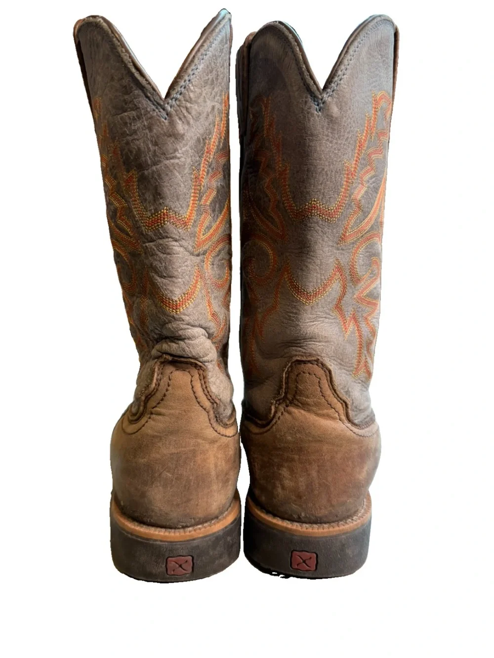 Twisted X Youth Western Cowboy Boots Work Farm Size 5.5 Gray Tan